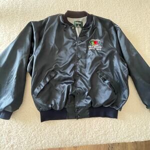 Rare Vintage Fruit of the Loom Martin Mills Satin Bomber jacket Y2K 80’s unisex